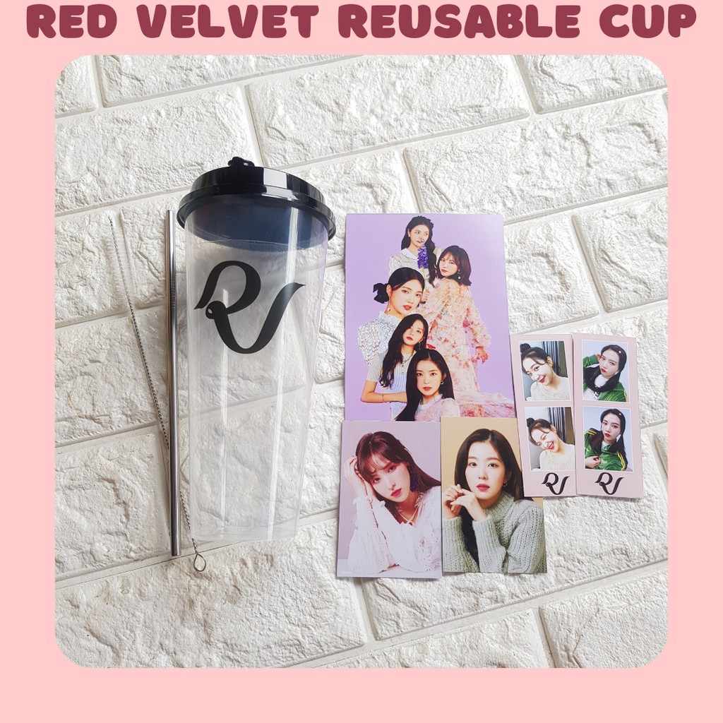 Red Velvet Reusable Cup Free Dus + Bubble Wrap