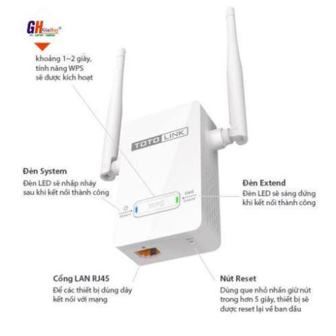 Bộ Kích Sóng Wifi Repeater 300Mbps Totolink EX200 - Hàng Chính Hãng