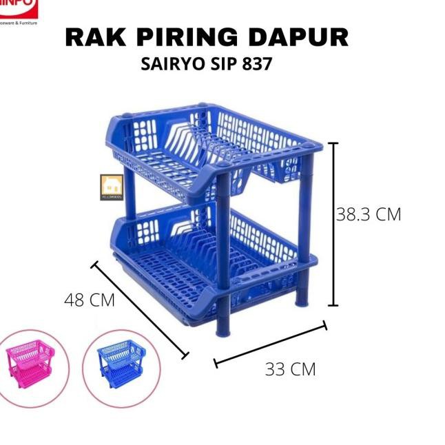 Bộ 2 Khay Nhựa Xếp Chồng Sairyo Sip-837 Màu Xanh Dương | BigBuy360 - bigbuy360.vn