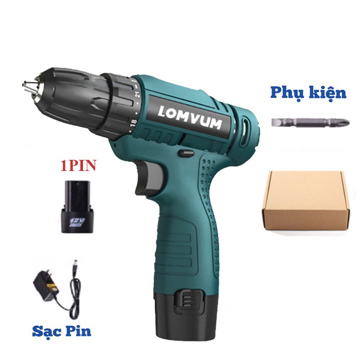 Máy Khoan Pin Cầm Tay Chính Hãng LOMVUM 12V