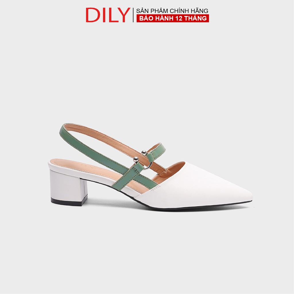 Giày Cao Gót DILY Thời Trang Gót Vuông 3cm_AA0194