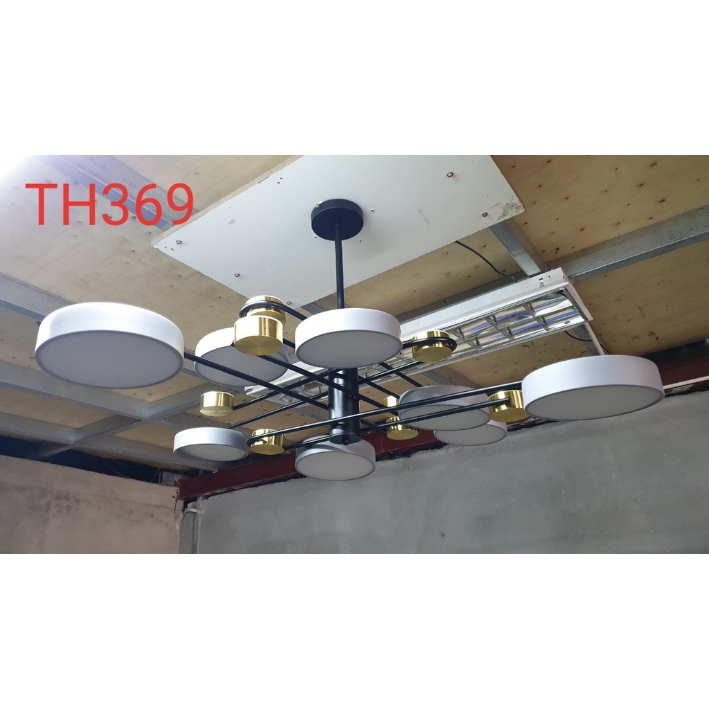 Đèn chùm áp trần Nordic mạ đồng