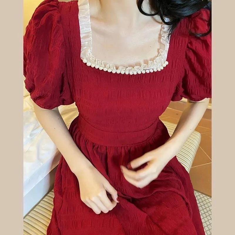 [Hàng SẵnGiá Tốt Nhất] Đầm dự tiệc cổ vuông dáng dài, Váy công chúa đính ngọc QC | BigBuy360 - bigbuy360.vn