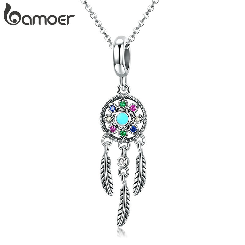 Hạt charm Bamoer hình Dreamcatcher phối đá độc đáo