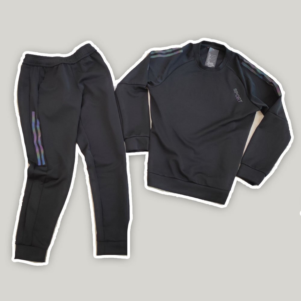 Bộ thể thao nam thu đông, Bộ đồ nam cao cấp SPORT phối sọc 7 màu - OMAN BD57