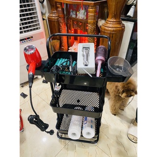 Xe đẩy spa chuyên dụng 3 Tầng Đa Năng - Kệ Để Đồ Trang Điểm, dùng salon tóc