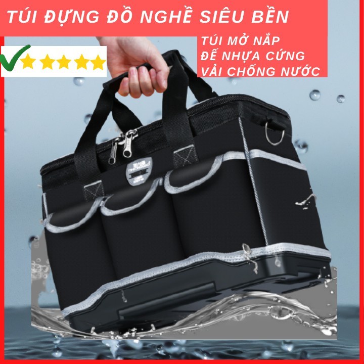 Túi đựng đồ nghề đế nhựa mẫu mới 2021 cải tiến, nâng cấp phù hợp nhu cầu người dùng đế nhựa chịu lực, chống thấm