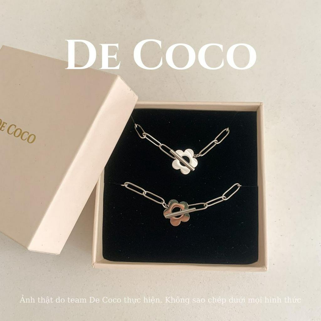 Bộ phụ kiện vòng cổ, vòng tay De Coco Lensy xích hoa
