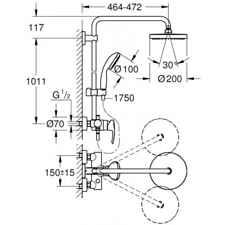 Cây Sen Grohe New Tempesta 200 - 26244001