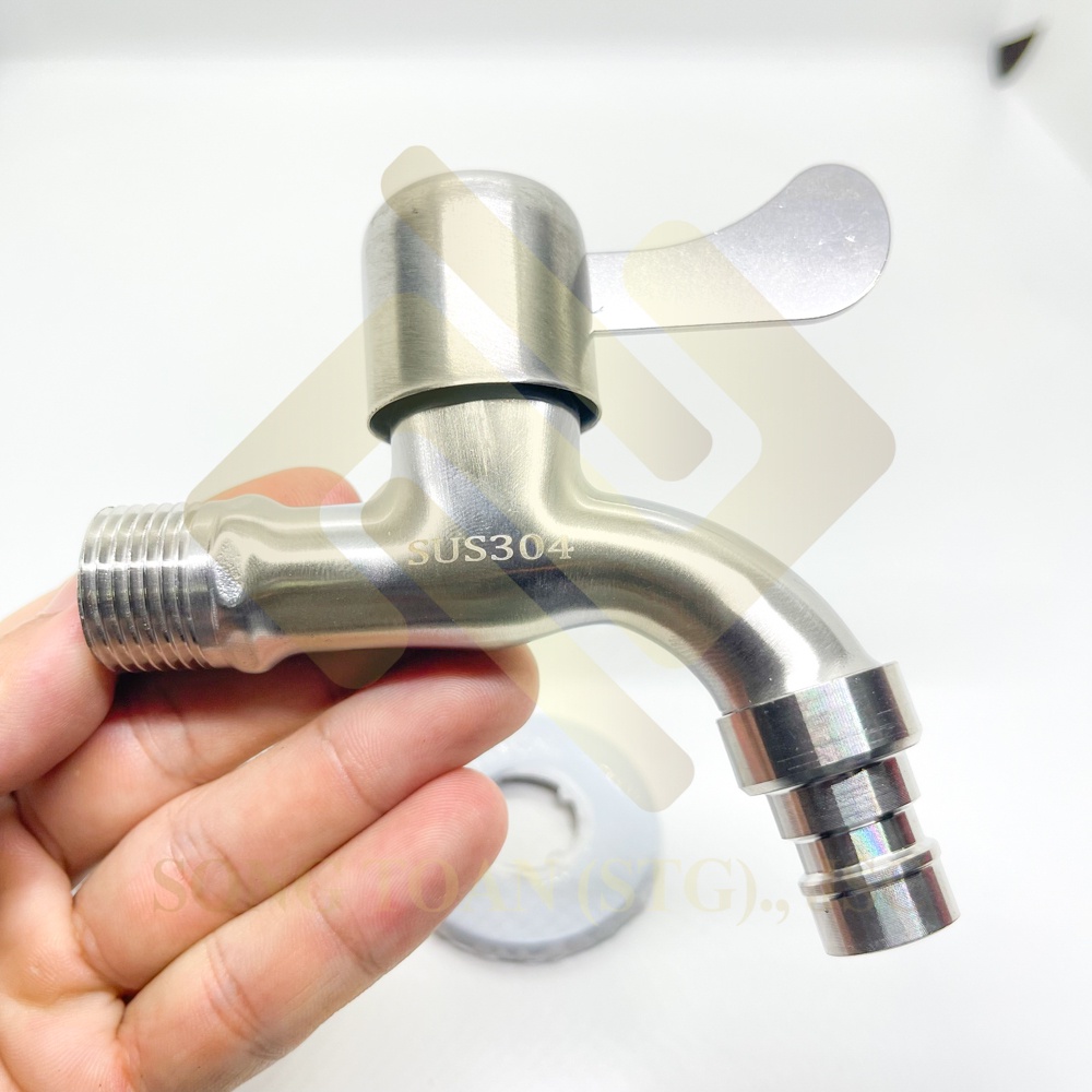 [VÒI INOX 21] Vòi xả nước inox ren ngoài 1/2 (21) GIÁ RẺ lắp đặt nhà tắm chậu rửa