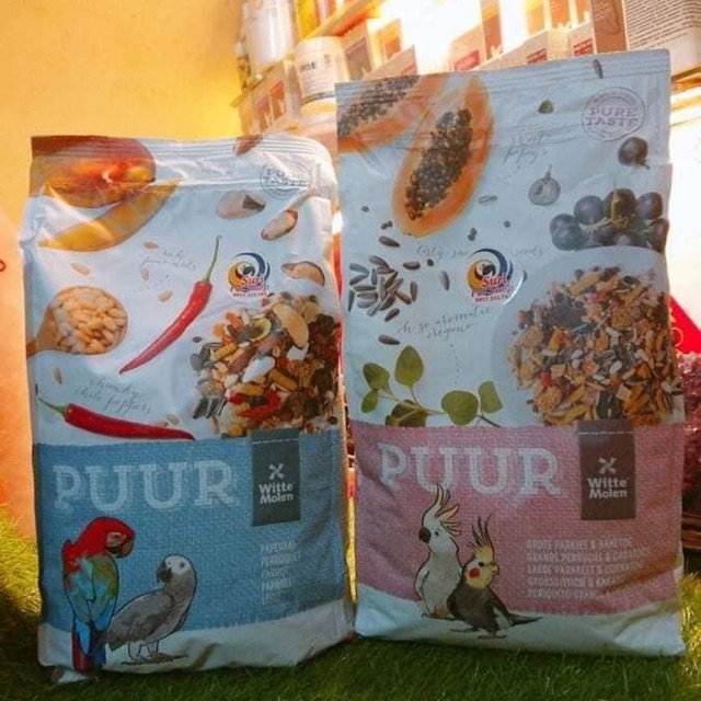 Hạt PUUR cao cấp dành cho Vẹt size nhỏ đến size to gói nguyên 2kg