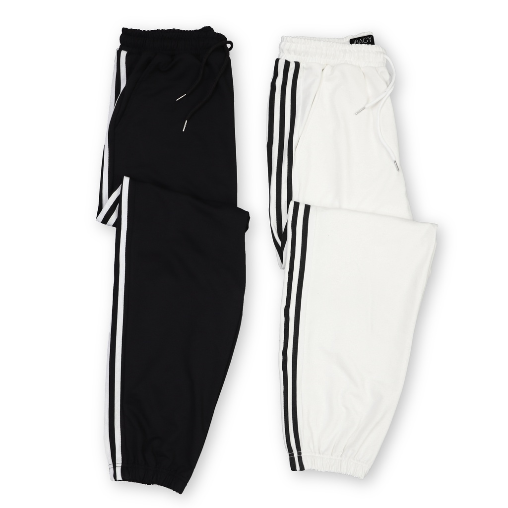 Quần jogger nỉ thể thao kẻ sọc May Minh Cường JBD05