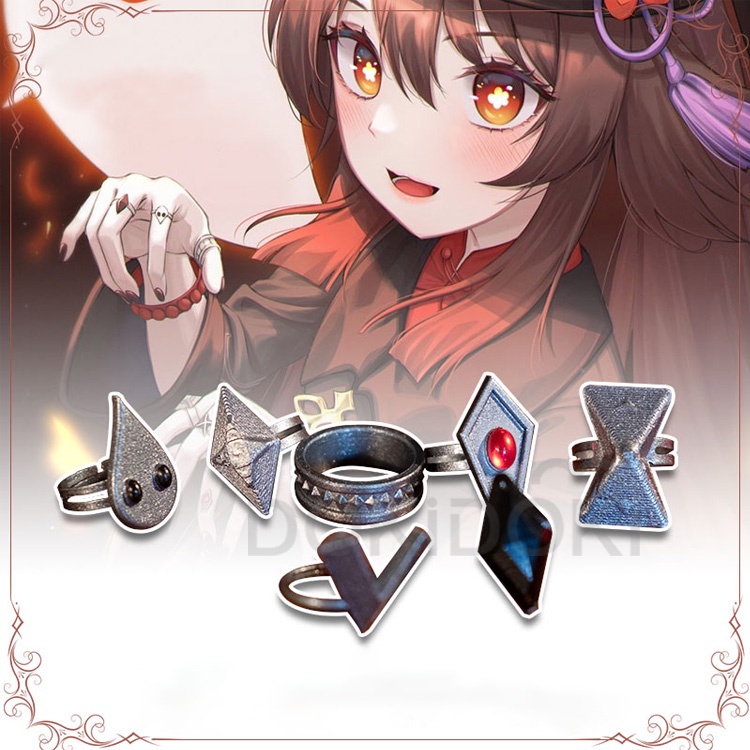Set 7 Nhẫn Đeo Ngón Tay Hóa Trang Nhân Vật Anime Có Thể Điều Chỉnh