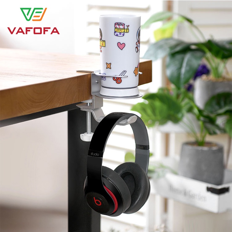 Kẹp giữ cốc nước  kim loại để bàn giá để cốc gắn bàn tiện dụng VAFOFA - TCH012