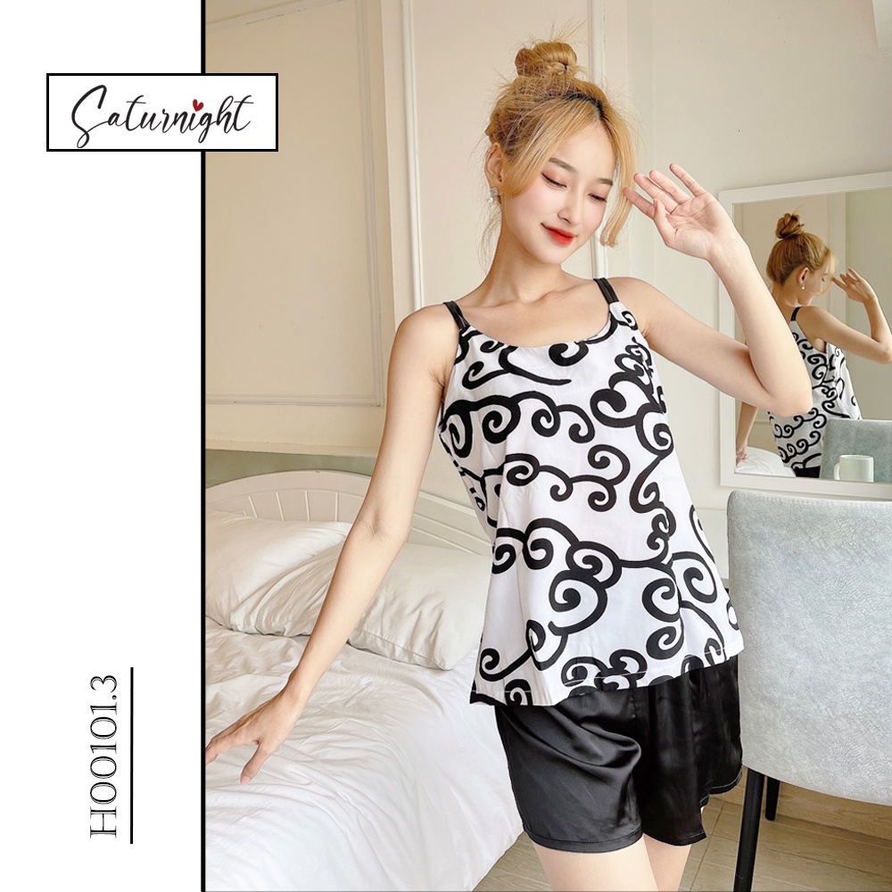 Đồ bộ nữ mặc nhà, set bộ 2 dây SATURNIGHT H00101.3