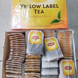 Combo 100 gói trà túi lọc Lipton nhãn vàng 2gr