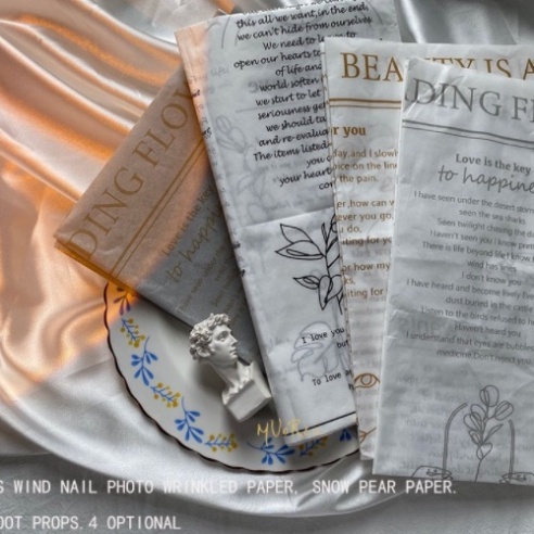 Giấy chụp ảnh sản phẩm, Giấy nhăn nghệ thuật