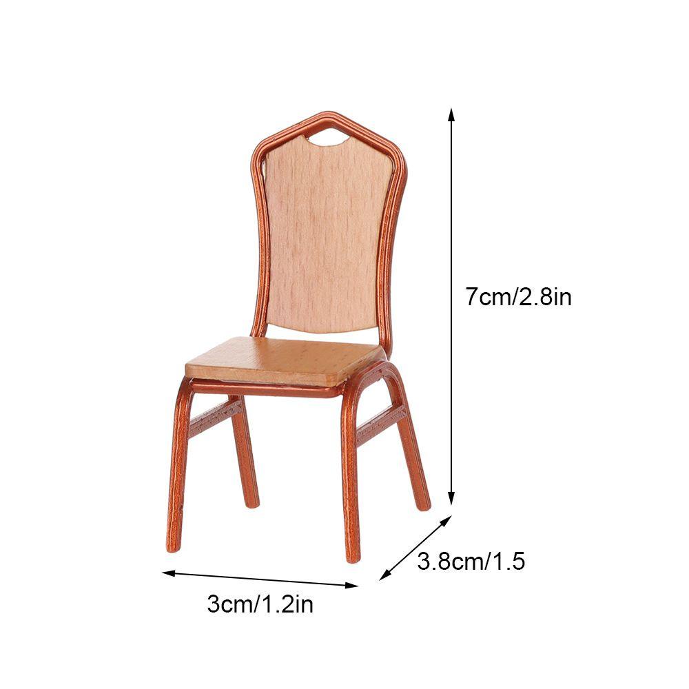 LUOL Ghế Gỗ 3 Màu Tỉ Lệ 1 / 12 Trang Trí Nhà Búp Bê