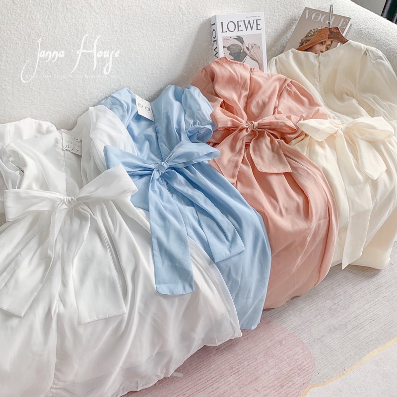 - Váy tiểu thư ulzzang thắt nơ - M52 - jannahouse