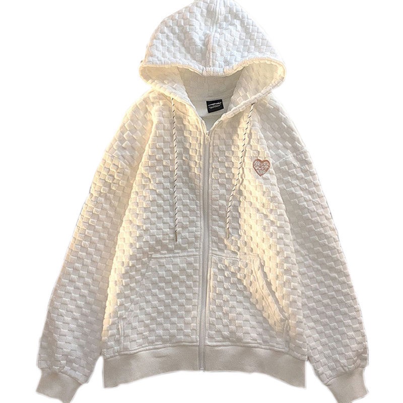 Áo khoác dáng rộng thiết kế mỏng phối khóa kéo có mũ trùm đầu thời trang | BigBuy360 - bigbuy360.vn