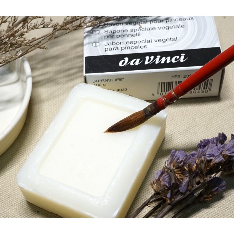 Xà phòng rửa cọ Davinci nguyên cục 100g