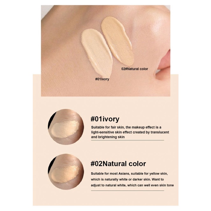 Kem nền BB Meiqianer che khuyết điểm dưỡng ẩm kiềm dầu ba trong một che phủ lỗ chân lông và mụn | BigBuy360 - bigbuy360.vn