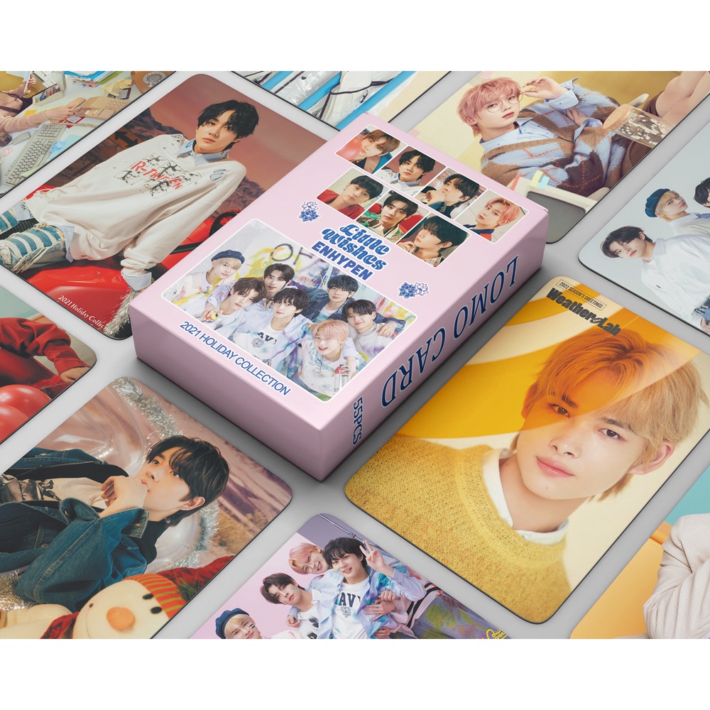 Bộ 55 ảnh lomo card hình nhóm nhạc Kpop ENHYPEN LITTLE WISHES