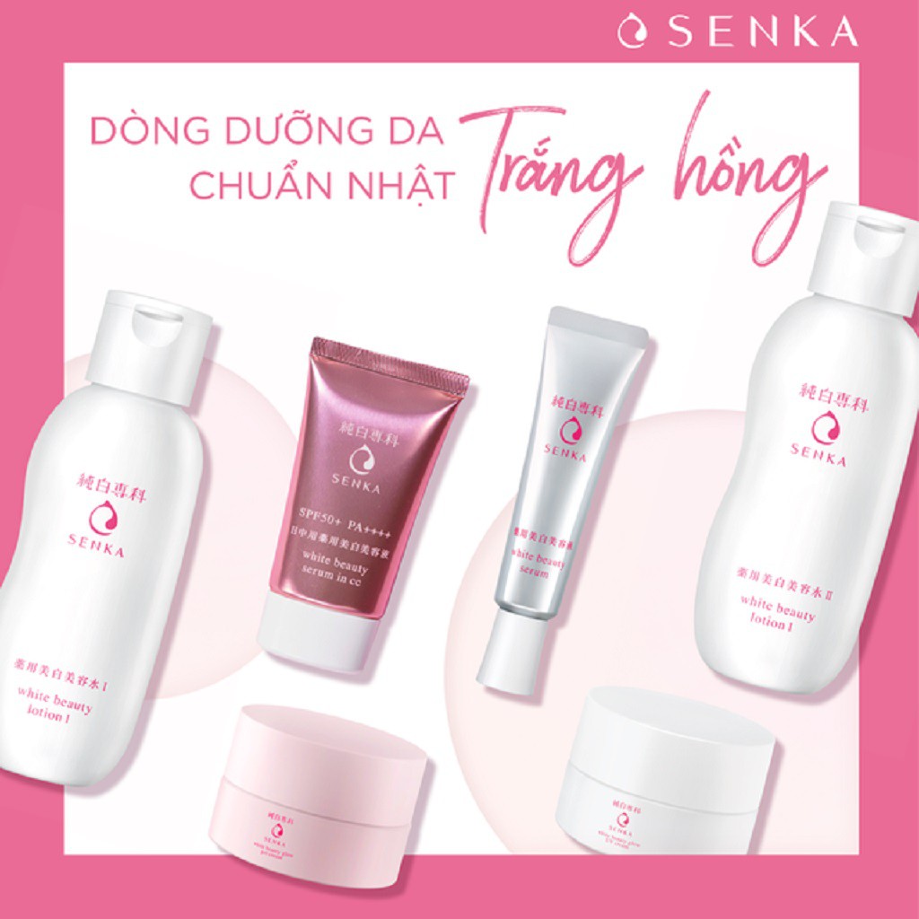 Kem dưỡng trắng da chống nắng ban ngày Senka White Beauty Glow UV Cream SPF 25 PA ++ 50g