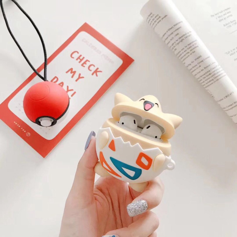 Sale 69% Thiết kế dễ thương Vỏ túi silicon mềm Pokemon cho Airpods TPU, airpods -1 Giá gốc 108000đ- 116B14-1