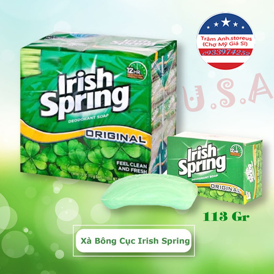 XÀ BÔNG CỤC IRISH SPRING ORIGINAL USA MỸ 113gr