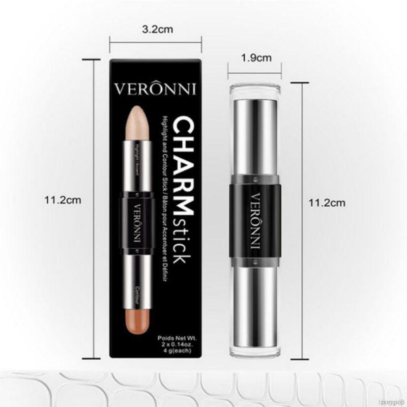 [Hàng mới về] Thỏi kem tạo khối và bắt sáng hai đầu trang điểm 3D tiện dụng