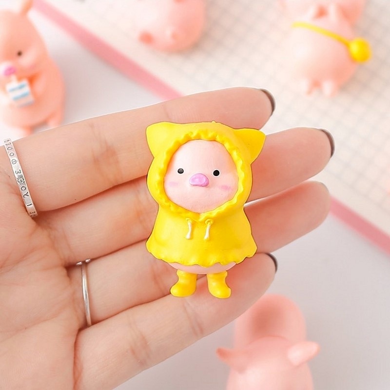 1 Chú Heo Hồng Mini Dễ Thương Dùng Trang Trí Bàn Làm Việc