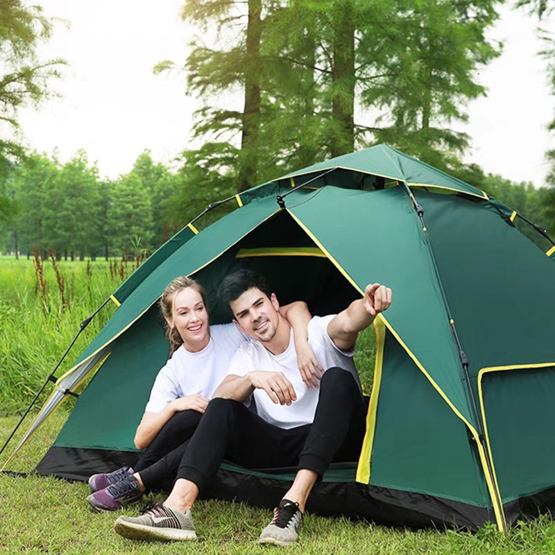 Lều cắm trại dã ngoại - Lều phượt du lịch tự bung dành cho 3-4 người, chống nước,chống tia bức xạ, thông gió 2 chiều