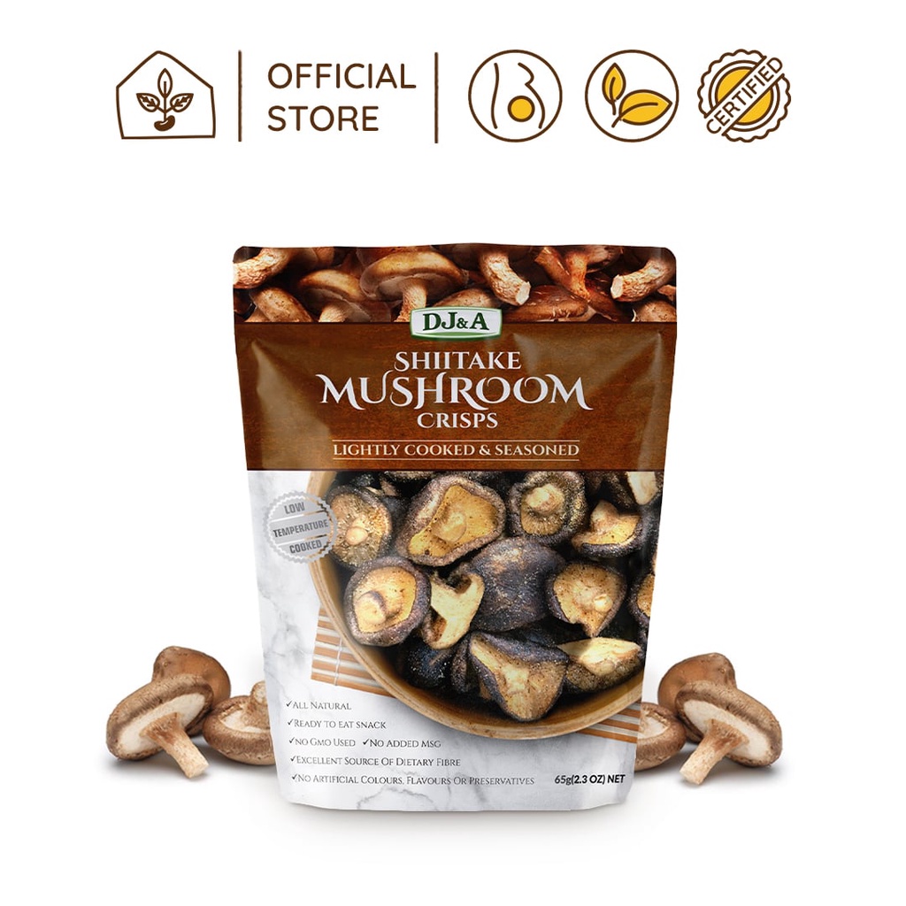 Nấm hương sấy giòn DJ&A 65gr DATE 3.2023