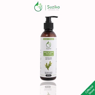 Nước tẩy trang SUZIKO trà xanh làm sạch hoàn toàn bụi bẩn, giúp ngừa mụn và dưỡng ẩm 230ml