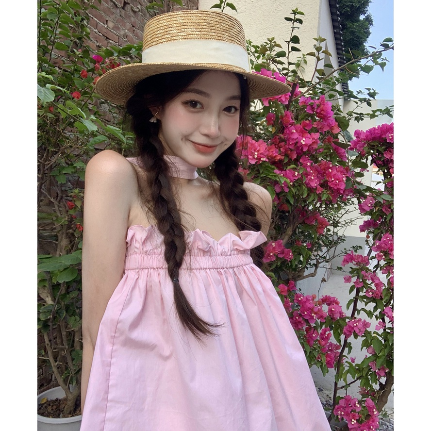 Áo Ống Ngắn Hai Dây Màu Hồng Thời Trang Mùa Hè Dành Cho Nữ wd2363 | BigBuy360 - bigbuy360.vn