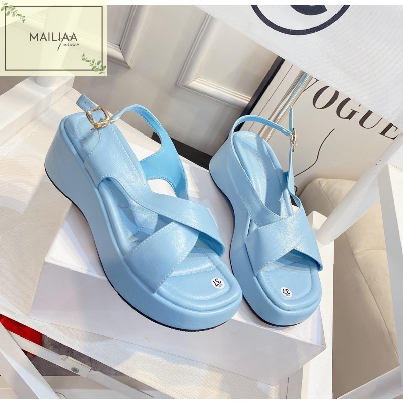 Sandal quai chéo MAILIAA đế xuồng 5 phân siêu nhẹ đế QUEENA