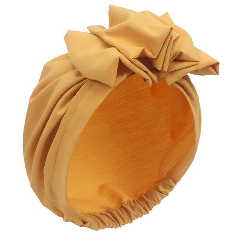 Mũ Turban Thắt Nút Chéo Màu Trơn Phong Cách Bohemian