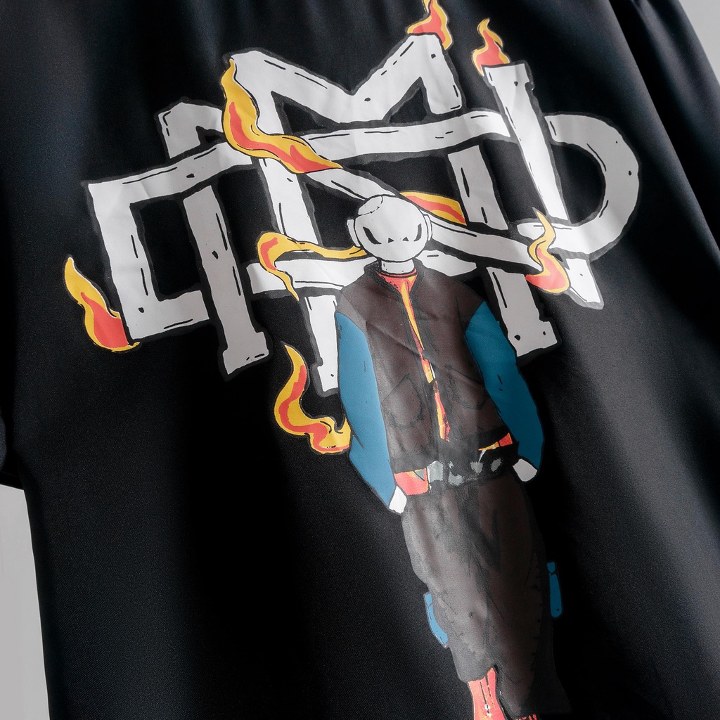 MENDE - W.O.T Shirt Đen - Áo Sơ Mi Nam Tay Ngắn