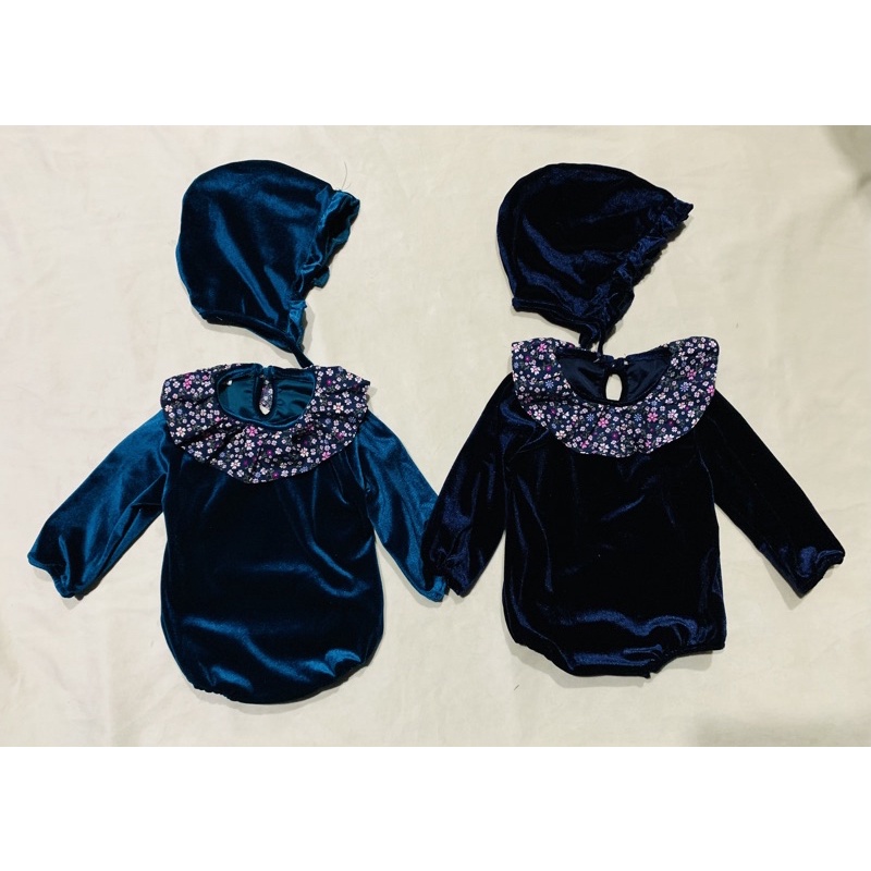 [Cổ Hoa] Body nhung cho bé tặng mũ mã 46060