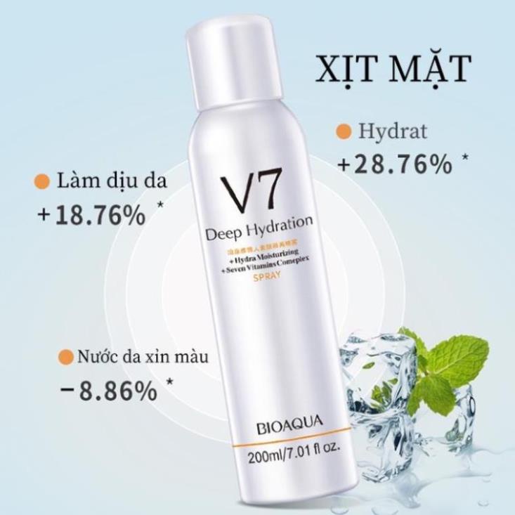 Xịt Khoáng Trang điểm chống nắng kiềm dầu V7 Toning Skin