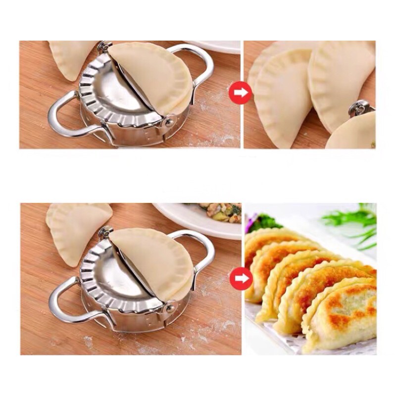 Khuôn Làm Bánh Xếp, Há Cảo, Sủi Cảo Đa Năng Chất Liệu Inox