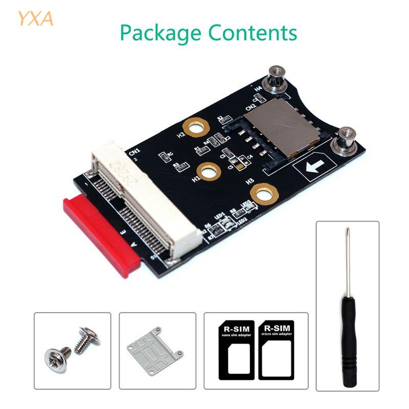 Đầu chuyển đổi Mini PCI-E sang M.2 (NGFF) kèm khe gắn thẻ SIM cho WiFi WWAN LTE