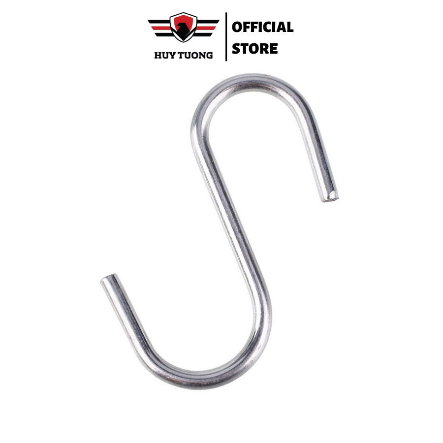 Bộ 10 móc treo đồ thiết kế hình chữ S, chịu lực móc 20kg, chất liệu inox không gỉ - HUY TUONG