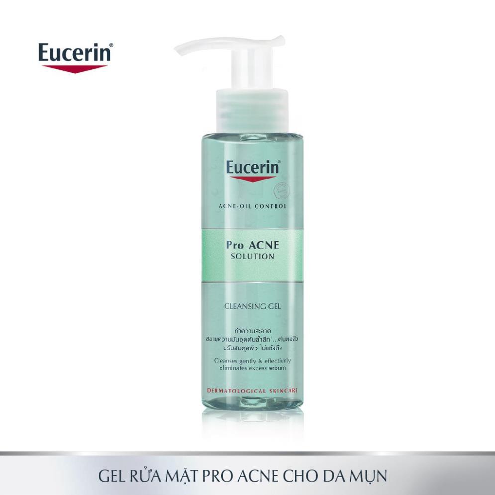 Gel Rửa Mặt Giảm Mụn Eucerin 200ml  Loại Bỏ Bã Nhờn, Ngừa Mụn, Không Gây Kích Ứng