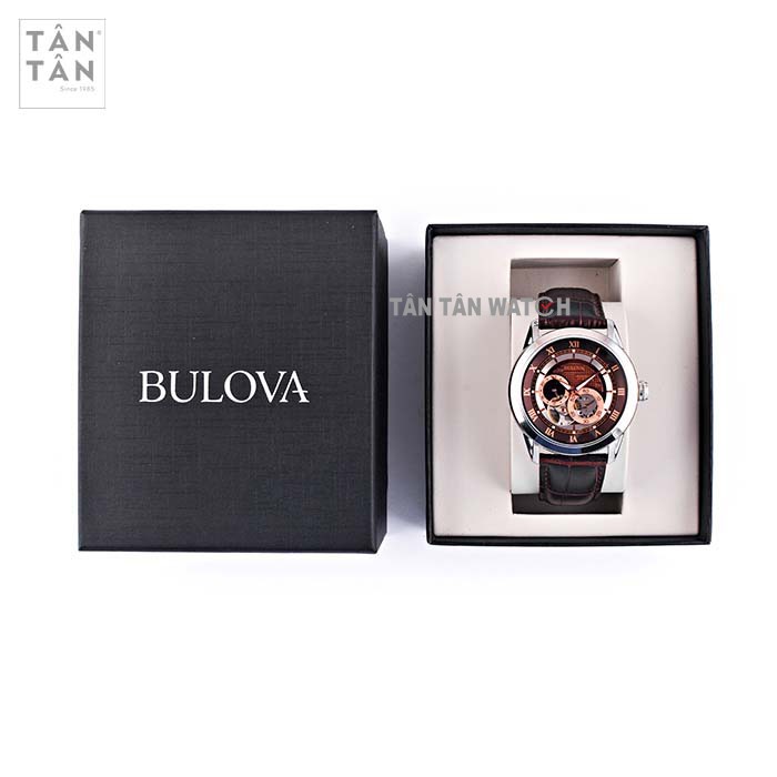 Đồng Hồ Bulova 96A120 Nam Máy Cơ Dây Da 42mm