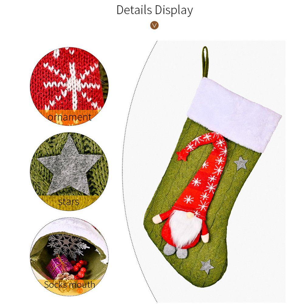 Túi Đựng Quà Hình Chiếc Tất Dùng Trang Trí Cây Thông Giáng Sinh
