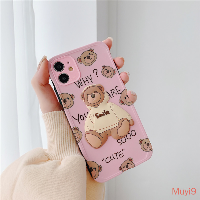 Ốp điện thoại hình Gấu Cho Iphone12Pro Iphone11 Pro Max X Xs Max Xr 8 / Se2 Iphone7Plus Huawei Mate30Pro P30 / 40pro | BigBuy360 - bigbuy360.vn