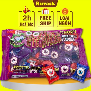 Kẹo Marshmallow Hình Con Mắt Hàn Quốc Gói 230g - Kẹo Dẻo Mềm, Kẹo Halloween - Đồ Ăn Vặt Ruvask