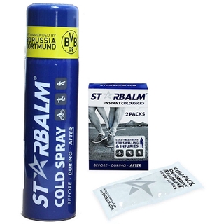 [Combo 2 in 1] 1 Chai Xịt Lạnh Starbalm Cold Spray 150ml + 1 Hộp 2 Túi Làm Lạnh Khẩn Cấp STARBALM COLD PACKS